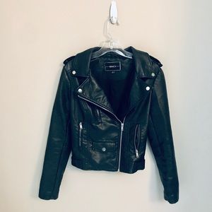 SOLD — Black Faux Leather Jacket